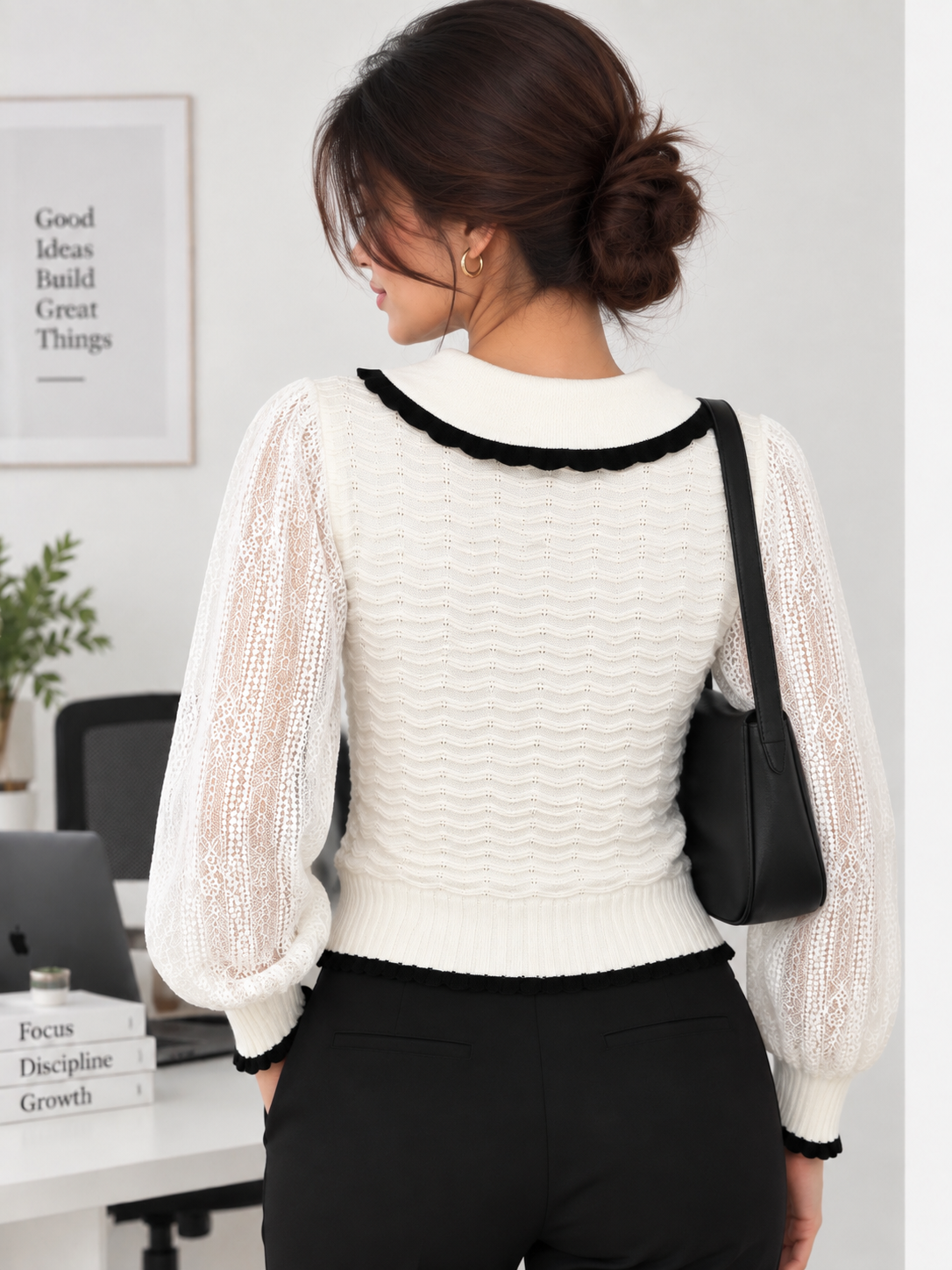 Pearl Button Knit Cardigan - Image 6