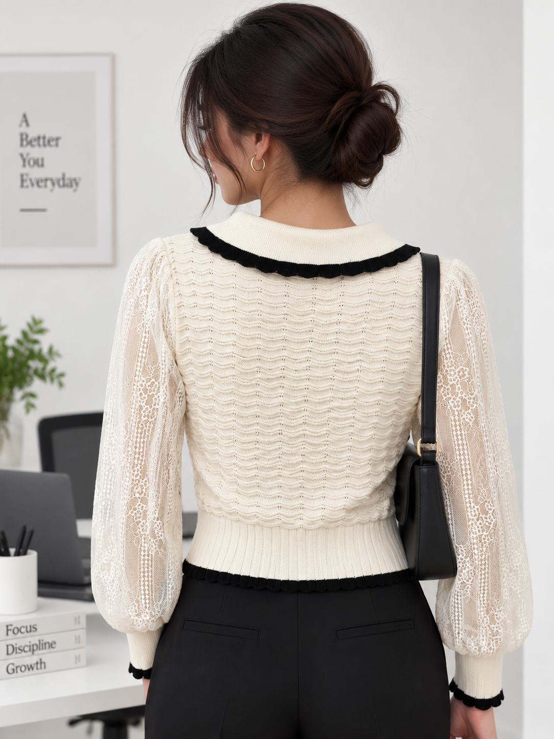 Pearl Button Knit Cardigan - Image 4