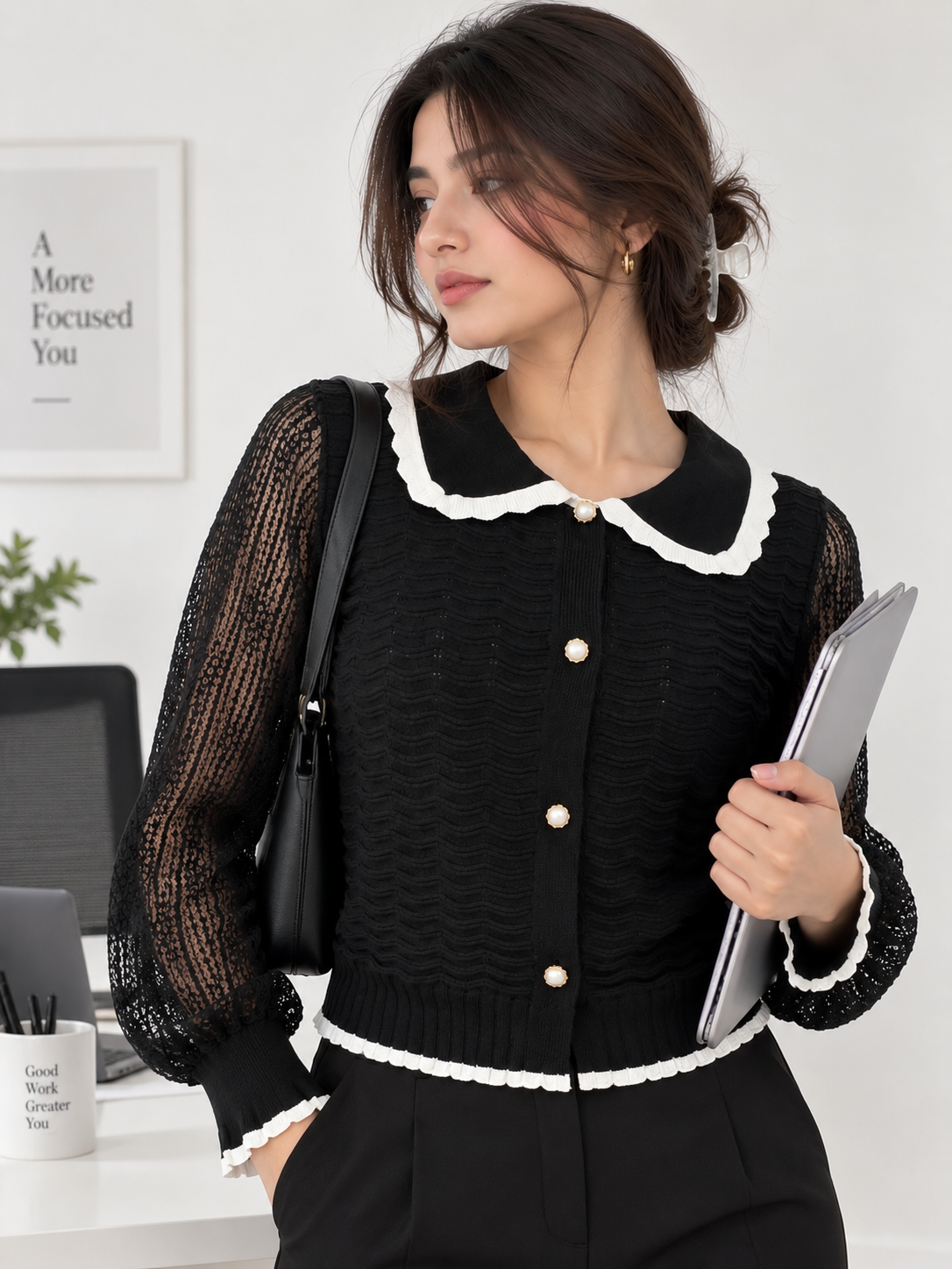 Pearl Button Knit Cardigan